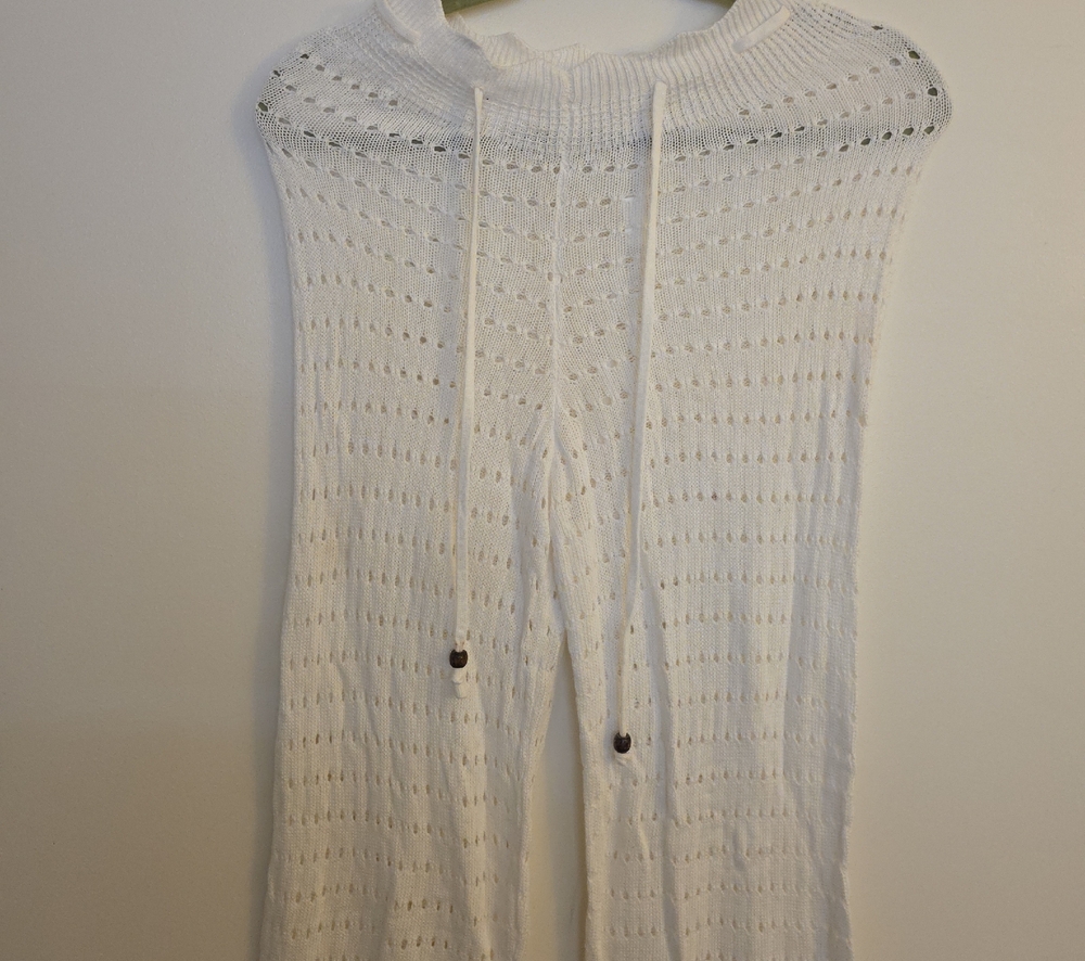 PacSun White Open-Knit Swim Coverup Pants